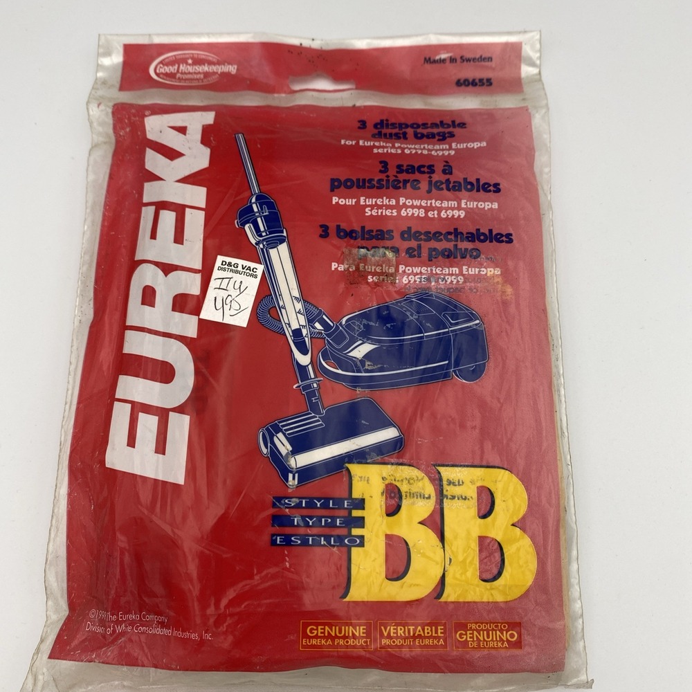 New Eureka BB Vacuum Cleaner Bags 60655 Genuine NIB